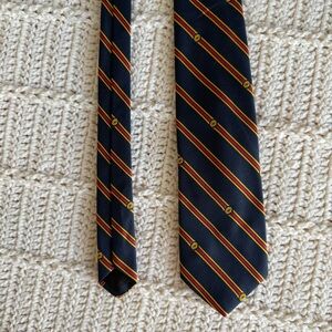 Vintage Hampton Hall, Ltd. New York Collegiate Neck Tie Navy Blue, Red and Gold